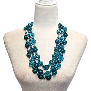 Bohemian Style Multi-layer Wooden Bead Pendant Coconut Shell Handmade Necklace